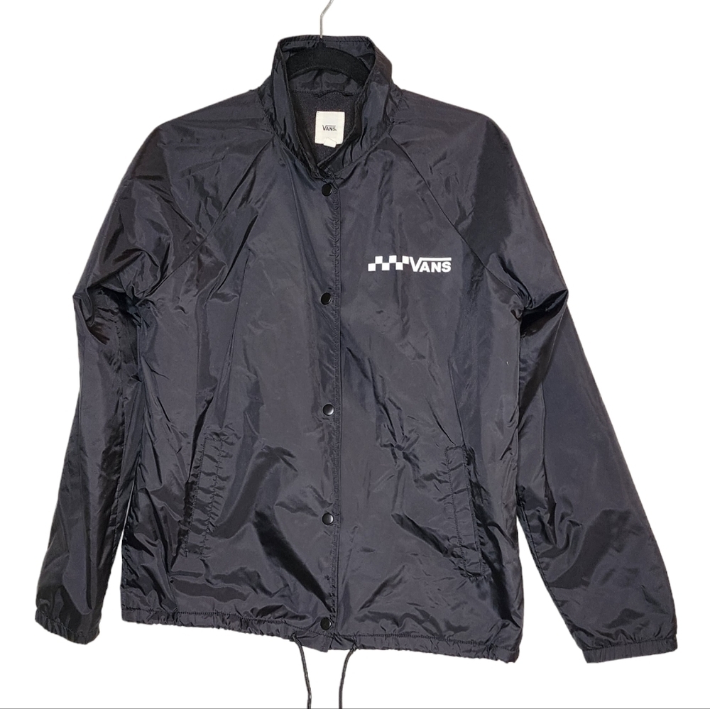 Vans Unisex Black Nylon Lightweight‎ Jacket Size Medium